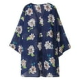 thumbnail image 6 of Rovga Womens Cover Ups For Swimwear Long Sleeve Long Flowy Kimono Cardigans Boho Chiffon Floral Beach Cover Up Tops Xl Navy, 6 of 8