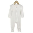 thumbnail image 4 of Baby Boy Girl Clothes Newborn Zipper Footies Jumpsuit Solid Long Sleeve Baby Newborn Baby Girl Boys Romper Outfit, 4 of 4