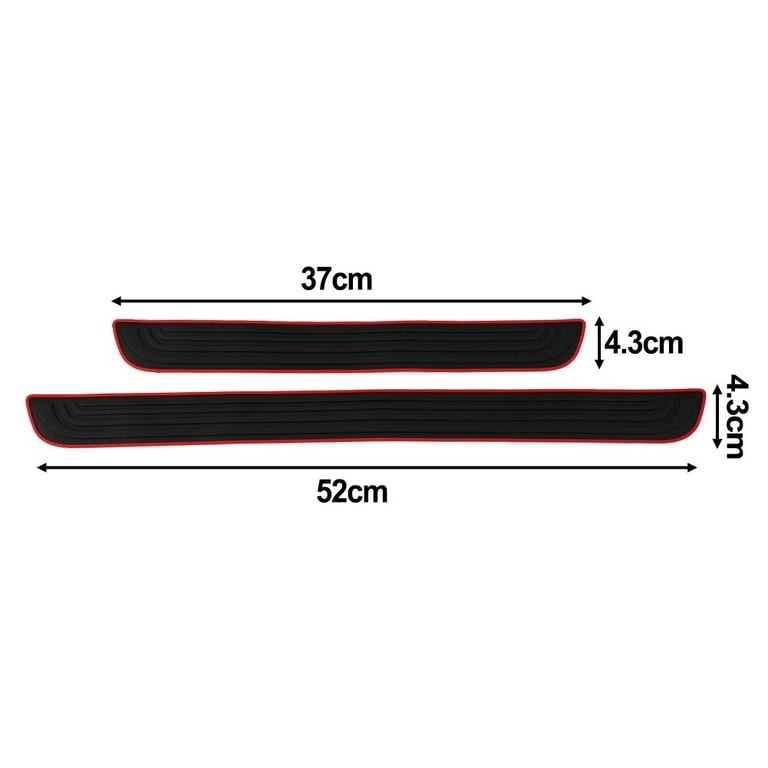 4pcs Car Door Sill Scuff Plate Cover Panel Step Protector