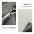 thumbnail image 6 of UlikTree Microfiber Duvet Cover Set Solid Color Dark Grey Queen Size 90x90 Inches, 6 of 7