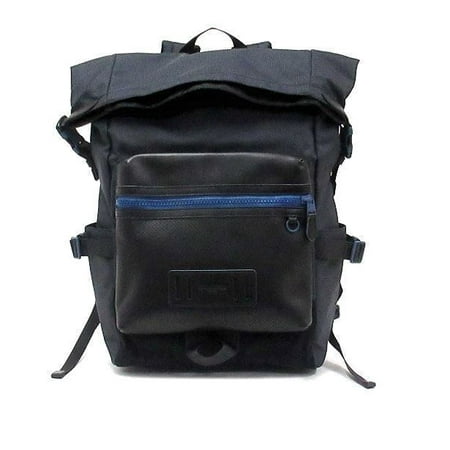 BRAND NEW MENS COACH (F36090) TERRAIN ROLL TOP MIDNIGHT NAVY MIXED BACKPACK BAG