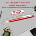 thumbnail image 5 of 10 Gillette Twist Action Plastic Stylus Pens Pack - Plastic, Twist Action, Black Ink - Red, 5 of 5
