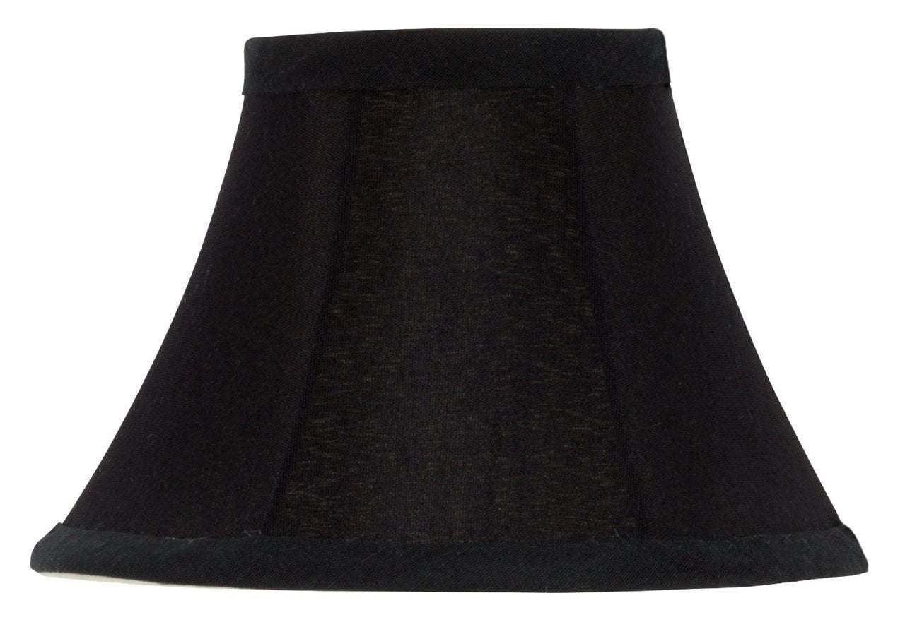 Chandelier Lamp Shades 6 inch Black Silk with Gold Lining