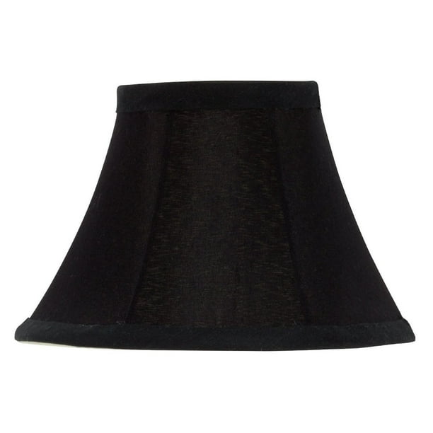 Chandelier Lamp Shades 6 inch Black Silk with Gold Lining