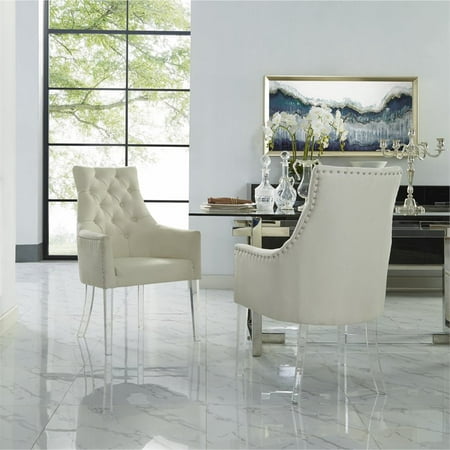 legs acrylic dining cream chair colton linen
