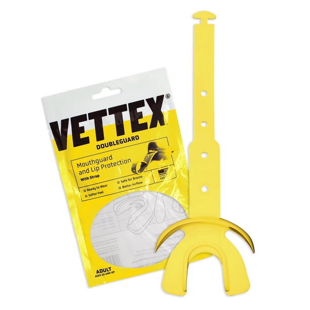 Markwort Vettex Protector Bucal Doubleguard para Fútbol - Adulto, Amarillo