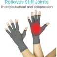 thumbnail image 4 of Arthritis Gloves with Grips - Men & Women Textured Fingerless Compression - Open Finger Hand Gloves for Rheumatoid and Osteoarthritis - Arthritic Joint Pain Relief for Computer Typing (Large), 4 of 8