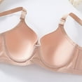 thumbnail image 5 of HomeDM Womens Wireless Bra Plus Size Supportive Seamless Bras Full Coverage Push Up Comfy No Underwire Tshirt Bras, Beige, 40D, 5 of 6