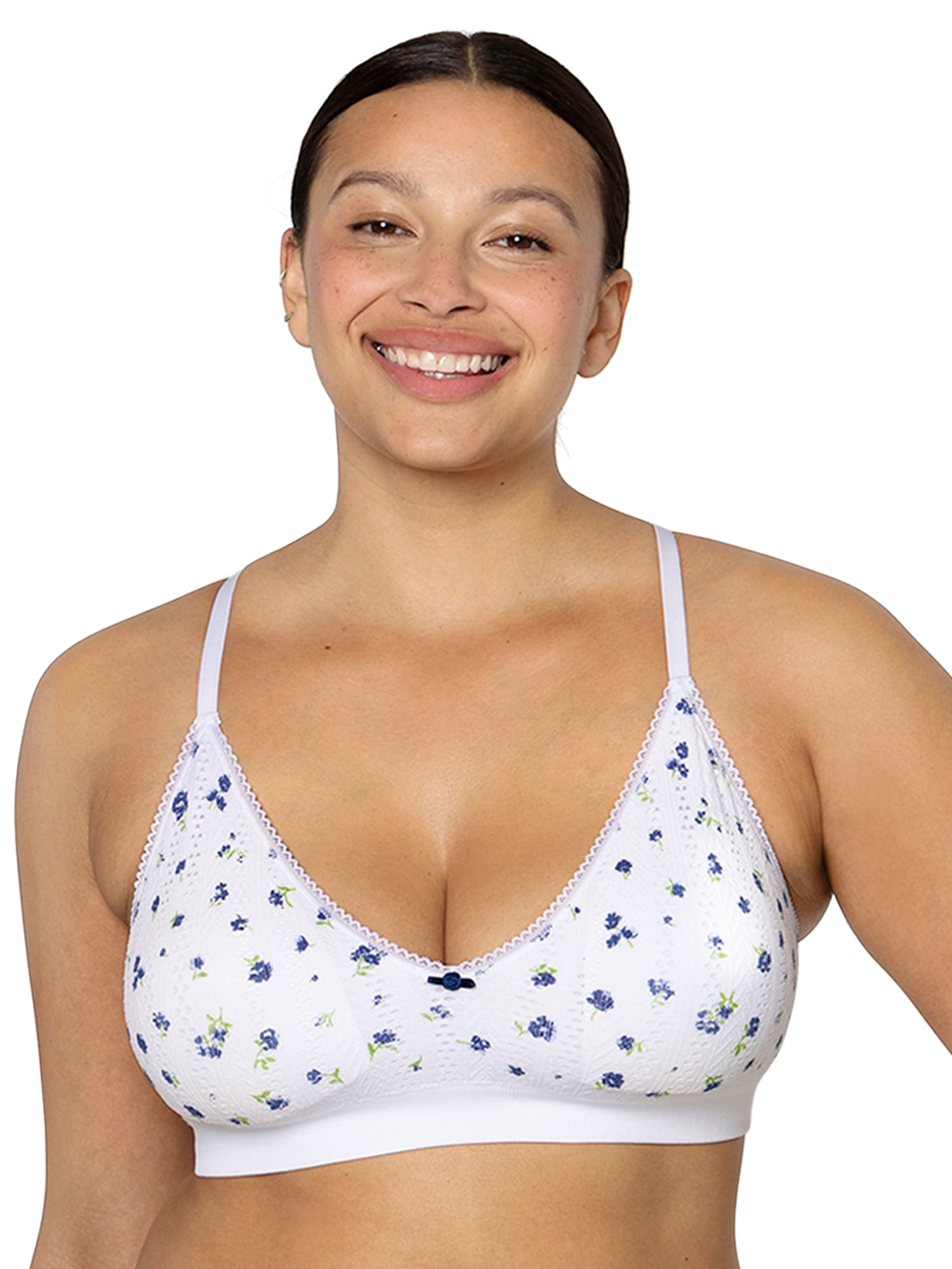fresh collection by Fruit of the Loom Women's Seamless Pointelle Triangle Bralette