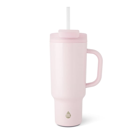 TAL 40oz Stainless Steel Hudson Tumbler with Straw, Pink Shimmer