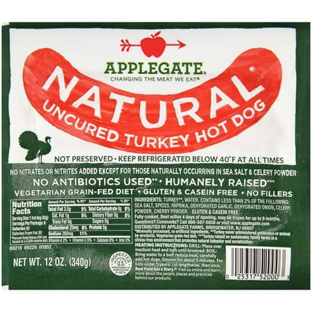 Applegate Farms Natural Turkey Hot Dogs Applegate Farms Natural Turkey Hot Dogs