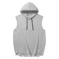 thumbnail image 5 of APEXFWDT Men's Hooded Athletic Tank Top Summer Casual Pullover Drawstring Sleeveless Top Workout Fitness Vest,XL,Gray, 5 of 7
