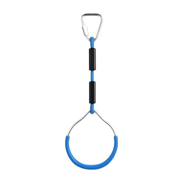 Anillos de entrenamiento de fuerza para niños, fáciles de instalar, para gimnasio en casa. Azul