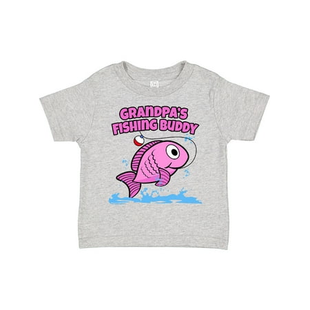 

Inktastic Grandpa s Fishing Buddy (pink) Gift Toddler Toddler Girl T-Shirt