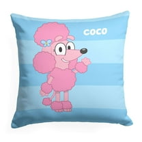 Bluey Roll Call Coco Kids Printed Throw Pillow, 18 x 18 inches