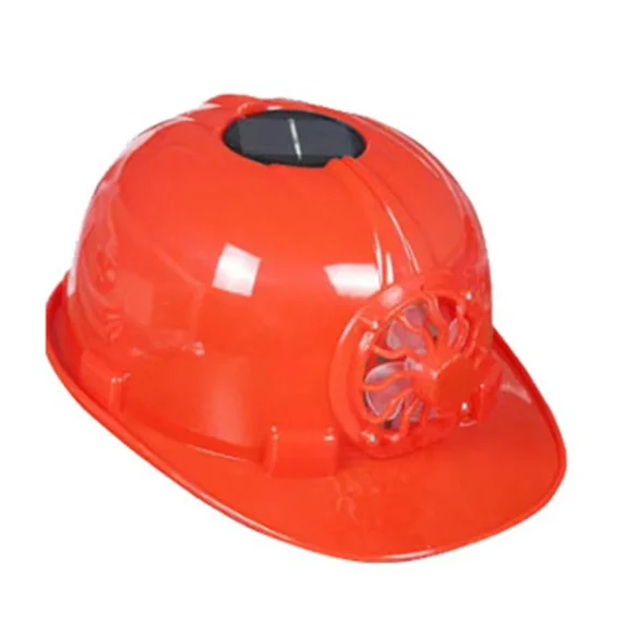 Cooling Fan Safety Helmet Front Cooling Solar Cell Powered Breathable Sun Shading for Construction Site Summer Outdoor
