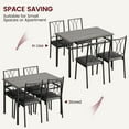 thumbnail image 4 of Huloretions 5 Pieces Dining Table Set, Modern Rectangular Table and Chair Set, Dining Table Furniture Set with Cushion for Kitchen Dining Room, 4 of 9