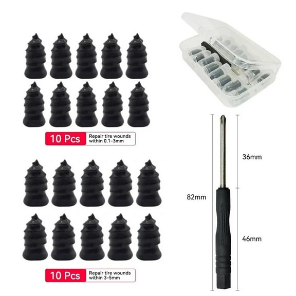 21Pcs Tire Repair Kit with Rubber Screws for Cars, Motorcycles and More