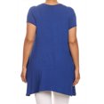 thumbnail image 5 of MOA COLLECTION Women's Plus Size Casual Short Sleeve Loose Solid Tunic Top, 5 of 6