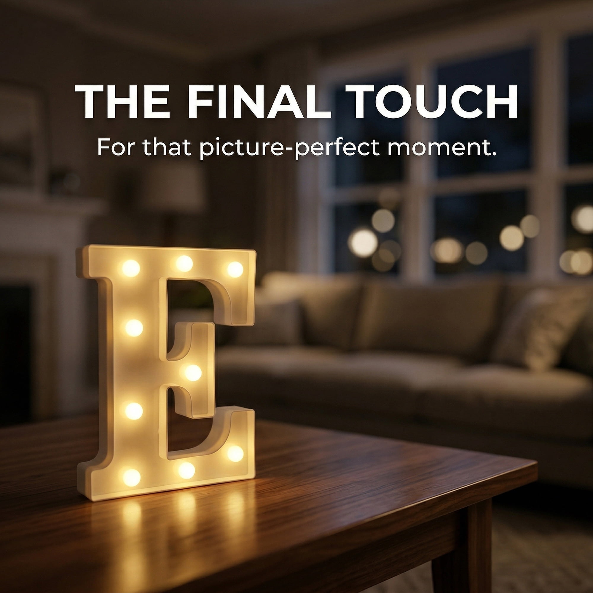 Unique Bargains Marquee Letters With Lights LED Light Up Signs Letter  E 6.5"L x 1.5"W x 8.5"H