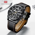 thumbnail image 4 of Men Watches Business Casual Wrist Watches (Multifunction/Waterproof/Luminous/Calendar) Genuine Leather Band Fashion Watch for Men, 4 of 7