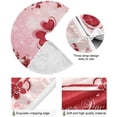 thumbnail image 2 of FMSHPON Valentine's Day Romantic Love Heart Flowers Xmas Christmas Tree Skirt Stand Mat for Holiday Party Decoration Indoor Outdoor 48 inches, 2 of 6