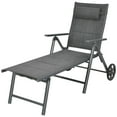 thumbnail image 2 of Costway  Patio Reclining Chaise Lounge Padded Chair Aluminum Adjust Neck Pillow, 2 of 10