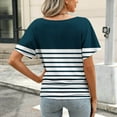 thumbnail image 3 of fatyb Womens Summer Tops V Neck Casual T Shirts Printed Short Sleeve Side Ruched Summer Blouses for Women, 3 of 6