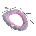 thumbnail image 2 of Double Color Soft Toilet Seat Cover Pad Warmer Stretchable Thicker Washable Cloth, 2 of 5
