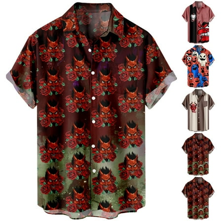 

MLFU Mens Polyester Short Sleeve Shirts with Pocket Vintage Blouses Tops