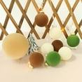 thumbnail image 6 of 9Pcs 8CM Flocked Christmas Ball Ornaments Set, Multi-Color Hanging Decor, Retro Festive Baubles for Xmas Tree & Home Party Decoration, 6 of 8