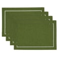 thumbnail image 3 of Saro Lifestyle Table Placemats With Laser-Cut Hemstitch Design (Set of 4) Green, 3 of 5