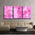 thumbnail image 2 of wall26 - 3 Piece Canvas Wall Art - Pink Flower Background Close Up. Romantic and Love Pattern - Modern Home Art Stretched and Framed Ready to Hang - 16"x24"x3 Panels, 2 of 4