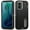 Black +Black, variant on For Motorola Moto G 5G 2024 PEAK 3in1 Toughest Hybrid with Stand Cover Case - Black/Blue