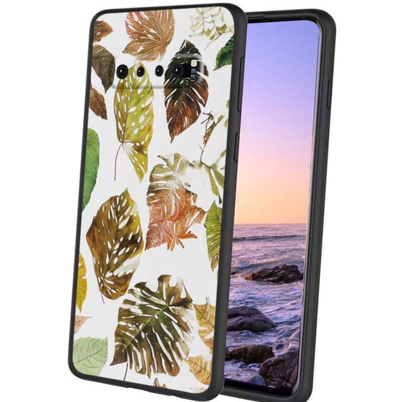 Compatible with Samsung Galaxy S10+ Plus Phone Case, Leaves-27 Case Men Women, Flexible Silicone Shockproof Case for Samsung Galaxy S10+ Plus