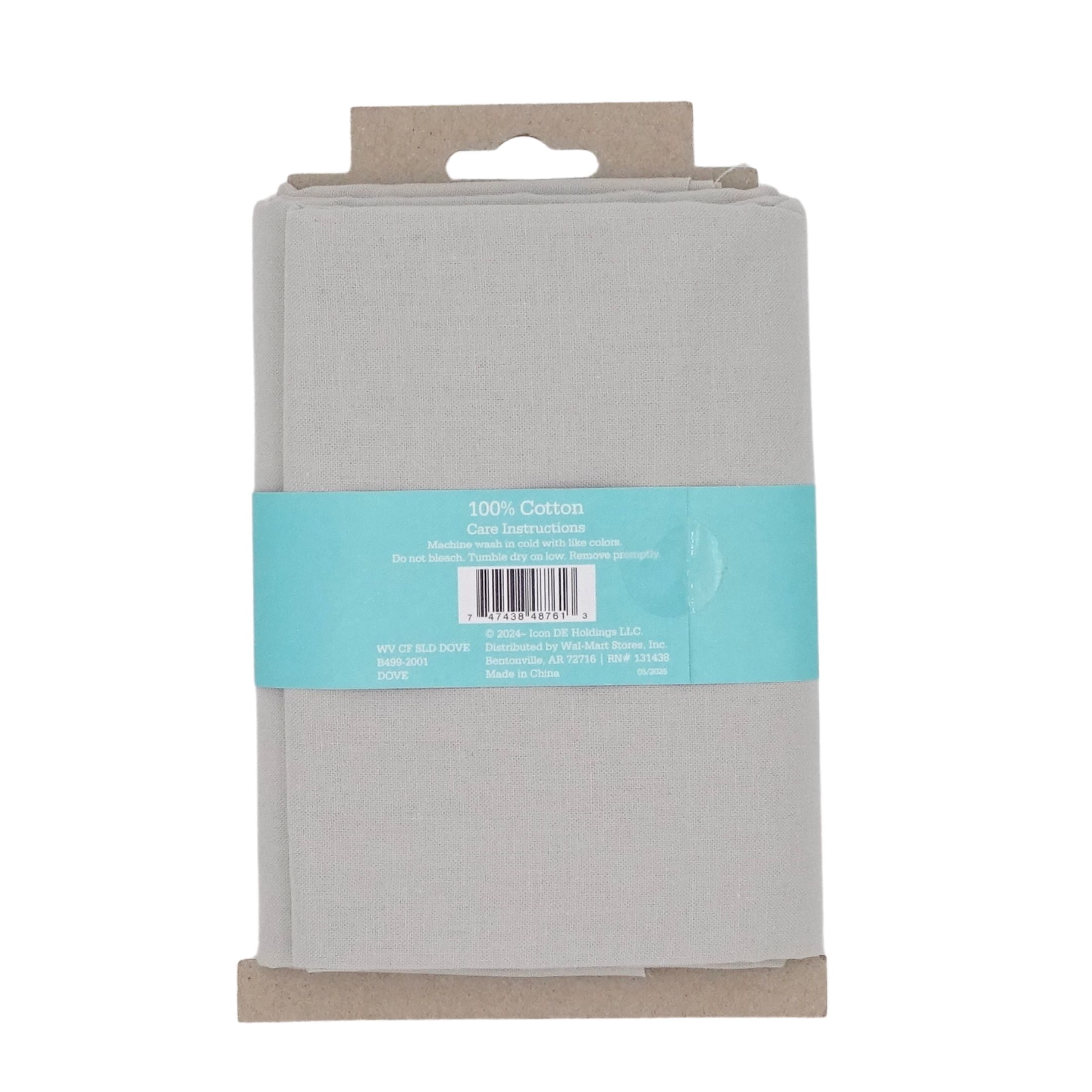 Waverly Inspirations 1 Yard Cut 100% Cotton Solid Fabric, Dove Gray, 44" Wide for Quilting & Sewing