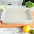 thumbnail image 4 of Martha Stewart Everyday Color Bake 13 Inch Carbon Steel Rectangle Baking Pan in Linen, 4 of 4