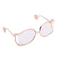 thumbnail image 3 of Accesorios para muñecas Gafas de sol con montura ovalada de metal para A de oro, 3 of 8