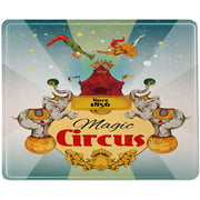 Yeuss Circus Office Desktop Decorative Mouse Pad Magic Circus Tent Display Announcement, Retro Trapeze Acrobat