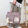 thumbnail image 4 of CAIXIA Crossbody Bags For Women Travel Womens Large Capacity Canvas Crossbody Backpack Messenger Bag, Versatile College Student Shoulder Tote Purse, 4 of 5
