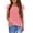 Pink, variant on Girls T Shirts Ruffle Short Sleeve Round Neck Loose Blouse Summer Solid Color Casual Girl Tee Tops