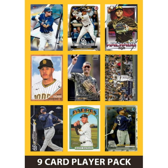 Manny Machado San Diego Padres 9 Card Player Pack 2024 2023 Topps Bowman
