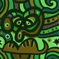 thumbnail image 1 of Ahgly Company Machine Washable Indoor Square Transitional Dark Lime Green Area Rugs, 4' Square, 1 of 7