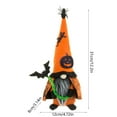 thumbnail image 3 of Halloween Gnome Decoration with Witch Hat, Fabric Doll Fairy Halloween Tabletop Ornament for Home Office Party Holiday Gift, 3 of 6