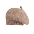 thumbnail image 2 of Spencer Womens Winter Beanie Hat Warm Knitted Slouchy Beret Hat French Style Beanies Cap for Women, Khaki, 2 of 9