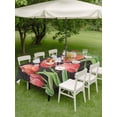 thumbnail image 4 of Outdoor Tablecloth with Umbrella Hole for Patio/Picnic/Party/Camping, Pink Tulip Waterproof Table Cloth Rectangle Table Cover Washable, Spring Floral Summer Botanical Vintage Gray (54"x 80"), 4 of 9