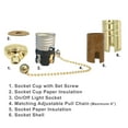 thumbnail image 5 of Royal Designs, Inc. Pull Chain Lamp Socket for Incandescent LED Bulbs, Polished Brass, Set of 6, 5 of 6