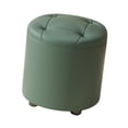 thumbnail image 4 of Reposapiés redondo pequeño, otomano, decorativo, para cambiar zapatos, elegante Verde, 4 of 9