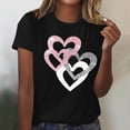 thumbnail image 2 of Sentmoon Hauts Tendance Chemisiers pour Femmes Mode Décontractée pour Dames Chemise Imprimée à Col Rond à Manches Courtes Ravissante pour un Usage Quotidien Décontracté S, 2 of 5