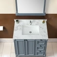 thumbnail image 2 of 37"x22" Bathroom Countertop - Sintered Stone White Undermount Ceramic Sink Modern And Elegant For Vanity Top Rectangular Enhances Comfort, 2 of 4